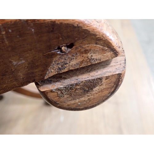 365 - A Victorian walnut framed Tub Chair, a Victorian mahogany X-frame Stool and a Victorian Stool on cab... 