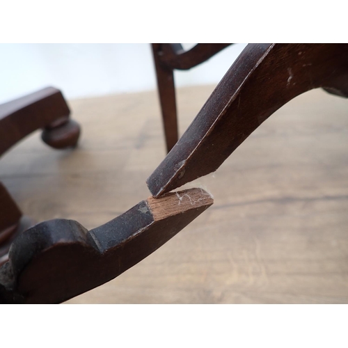 374 - A 19th Century mahogany Sewing Table fitted single frieze drawer on octagonal column 2ft 4in H x 1ft... 