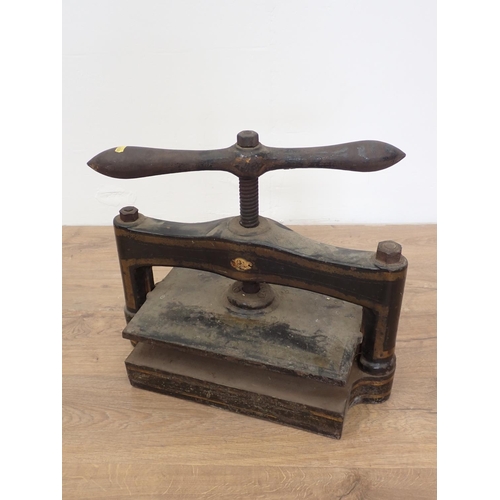 378A - A cast iron Book Press 1ft 7in W