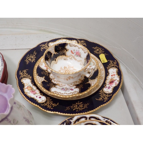 439 - A pair of antique Tea Bowls and Saucers, Royal Worcester foxglove lidded Pot, Royal Albert 'Lady Car... 