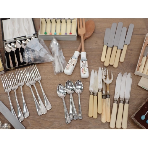 515 - A quantity of various plated Cutlery