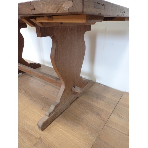 559 - A modern hardwood Refectory Table 5ft 9in W x 2ft 6in H