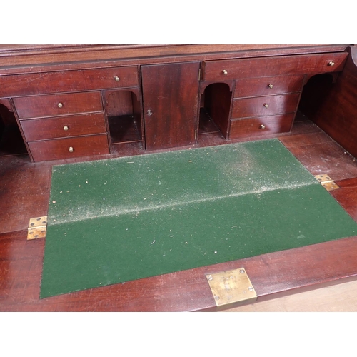 6 - A 19th Century mahogany and astragal glazed Secretaire Bookcase fitted three drawers to base mounted... 