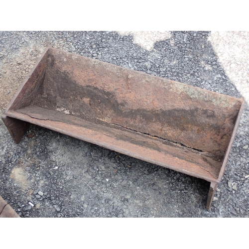 648 - A cast iron Pig Trough, 2ft 6in L split to base