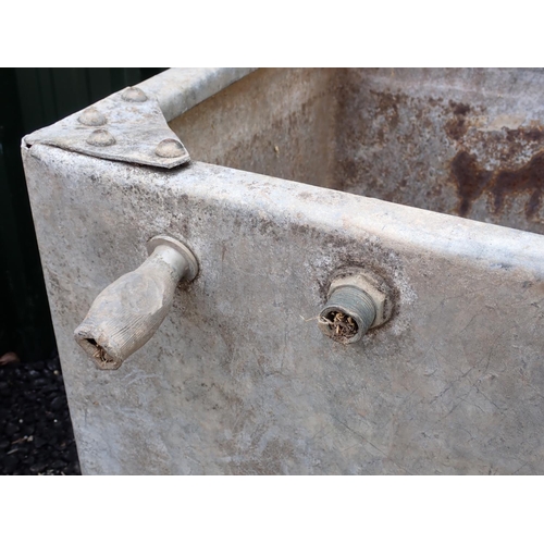 651 - A galvanised and studded Water Tank, 2ft square