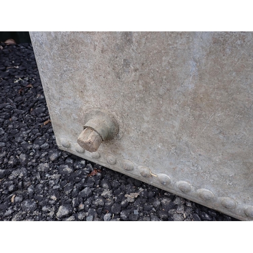 651 - A galvanised and studded Water Tank, 2ft square