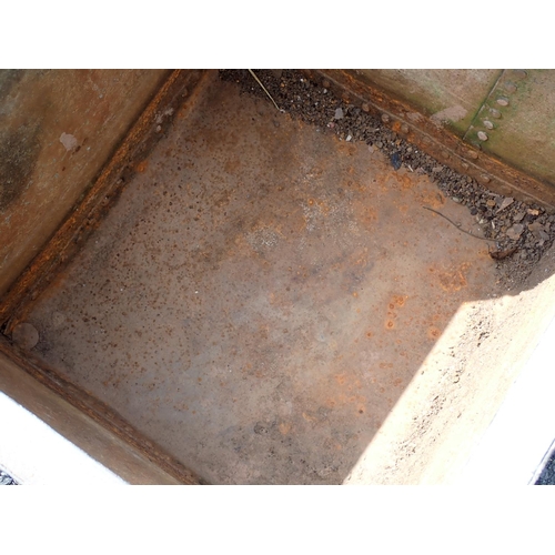 655 - A small galvanised and studded Water Tank, 17 1/2 in square