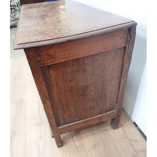 71 - An 18th Century pine and oak Mule Chest fitted two drawers to base 3ft 6in W x 2ft 3in H