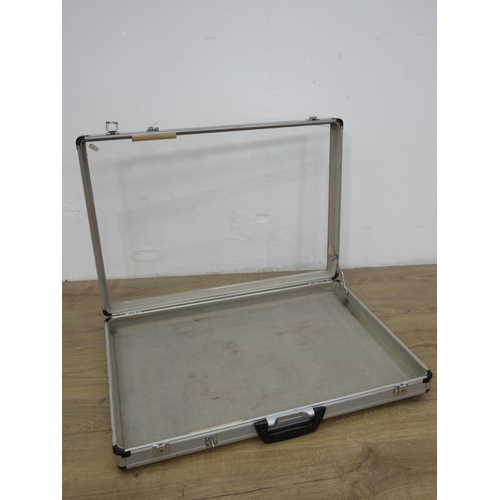 103 - A metal and glazed Display Case 2ft 4in W x 4in H