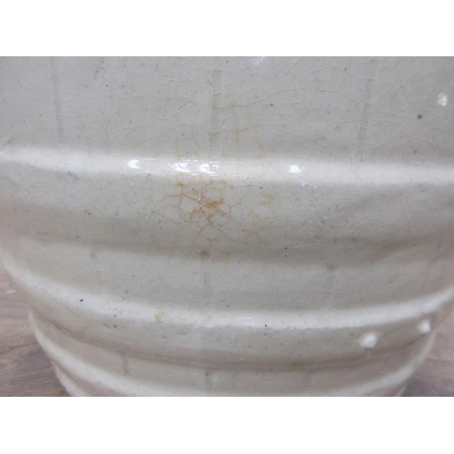 106 - A 19th Century cream glazed Pickling Jar 1ft 7in H x 1ft 3in D