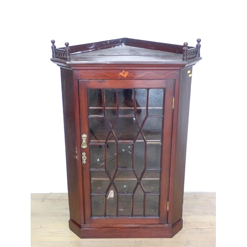 127 - A 19th Century mahogany and astragal glazed standing Corner Cabinet 4ft 2in H x 2ft 10in W