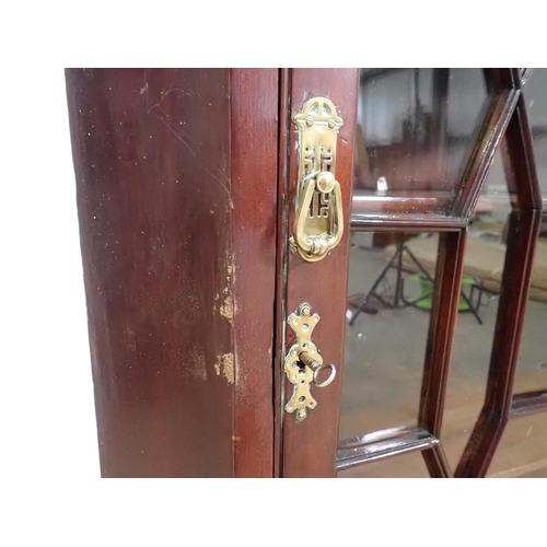 127 - A 19th Century mahogany and astragal glazed standing Corner Cabinet 4ft 2in H x 2ft 10in W