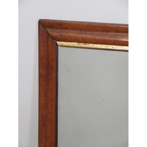 149 - A birds eye maple framed rectangular Wall Mirror 2ft 7in H x 2ft 1in W