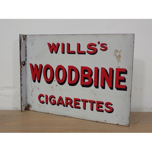 29 - A Will's Woodbine Cigarettes enamel Sign 16 1/2in W x 12in H