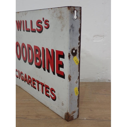 29 - A Will's Woodbine Cigarettes enamel Sign 16 1/2in W x 12in H