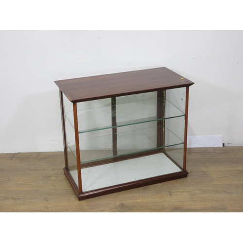 325 - An antique mahogany table top Display Cabinet 2ft 8in W x 2ft 3in H