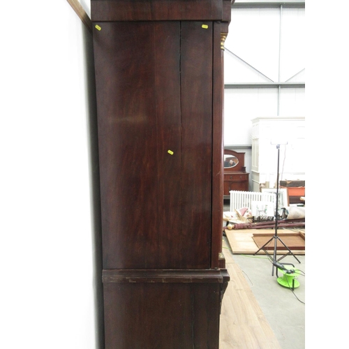 339 - A 19th Century mahogany Continental Linen Press fitted three drawers to base 7ft 9in H x 5ft 7in W