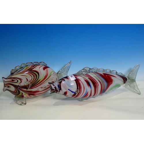 399 - Five Murano glass Fish