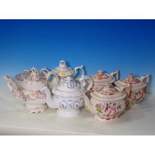 405 - A collection of antique Tea Pots