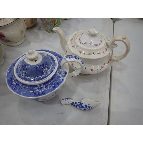 405 - A collection of antique Tea Pots