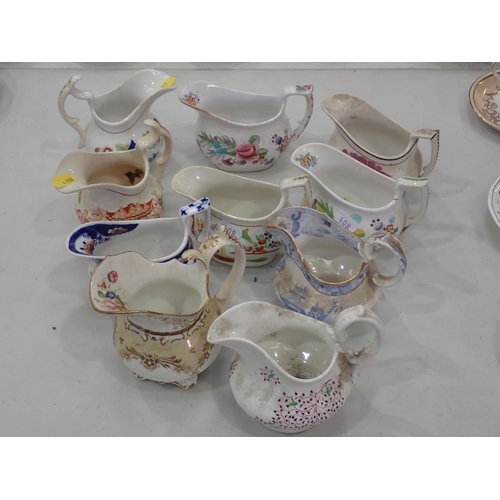 408 - A collection of 19th Century English Cream Jugs and Sauce Boats