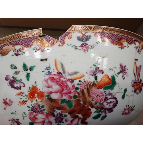 411 - Two boxes of Plates, Tea Cup and Saucer, Meat Plate, lacquered Tray, Bread Board, lidded Jar, etc.