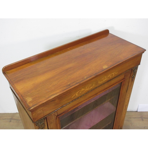 442 - A Victorian walnut and inlaid Music Cabinet 3ft 4in H x 2ft 6in W