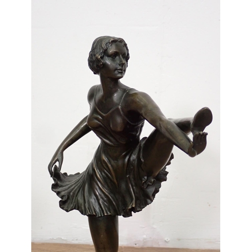 443 - A bronze Sculpture of a Ballerina signed Bruno Zack 1ft 9in H