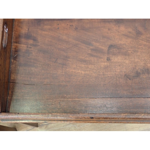 45 - Two 19th Century mahogany Butler's Trays on stands 2ft 8in W and 2ft 4in W