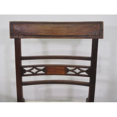 460 - Four 19th Century mahogany bar-back Dining Chairs