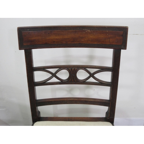 460 - Four 19th Century mahogany bar-back Dining Chairs