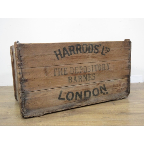 466 - A Harrod's pine Chest 2ft 11in W x 1ft 7in H