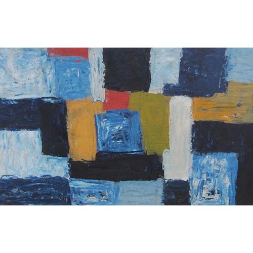 513 - ENGLISH SCHOOL c.1970. An abstract Composition, oil on canvas board, 22 x 34 in