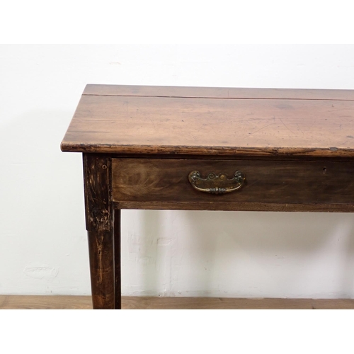 53 - An antique mahogany single drawer Side Table on pad feet 3ft 4in W x 2ft 4in H