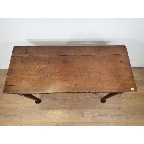 53 - An antique mahogany single drawer Side Table on pad feet 3ft 4in W x 2ft 4in H