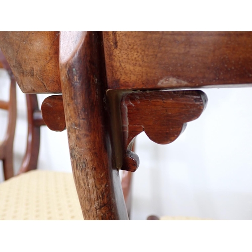 555 - A set of four 19th Century mahogany bar back Dining Chairs