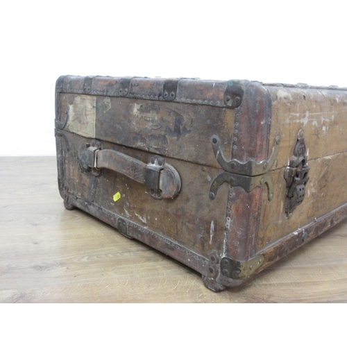 579 - Antique Luggage Case by Crouch & Fitzgerald, New York 3ft 4in W x 1ft H