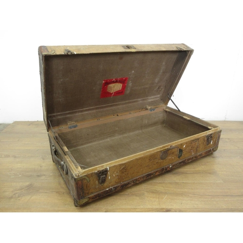 579 - Antique Luggage Case by Crouch & Fitzgerald, New York 3ft 4in W x 1ft H