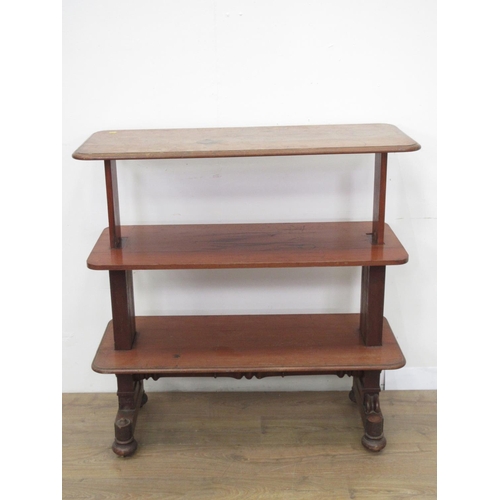 580 - A19th Century mahogany three tier Buffet 3ft 6in W x 3ft 6in H