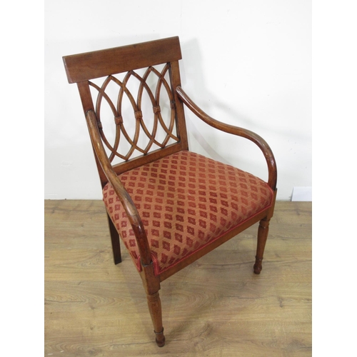 595 - Three 19th Century mahogany Elbow Chairs and a single Chair