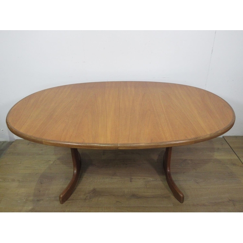 601 - A mid-century G-Plan 'Fresco' teak extending Dining Table 5ft 4in W x 2ft 5in H and six Dining Chair... 