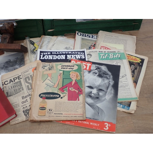 605 - Two boxes of Newspapers and other ephemera