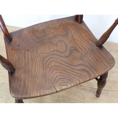 609 - A 19th Century ash and elm Oxford Elbow Chair