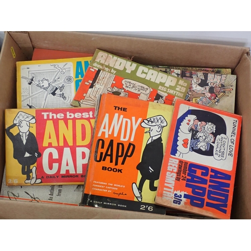 612 - Three boxes of Books, including Giles, Andy Capp etc