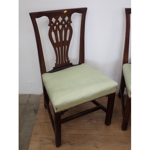 614 - Eight assorted late 18th and early 19th Century oak and elm Dining Chairs including two Carvers