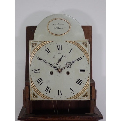 637 - A late 18th Century oak Longcase Clock with arched dial by Paxton 7ft 5in H