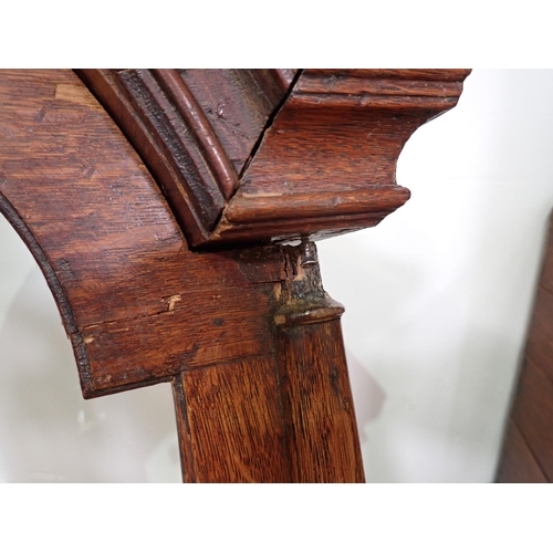 637 - A late 18th Century oak Longcase Clock with arched dial by Paxton 7ft 5in H