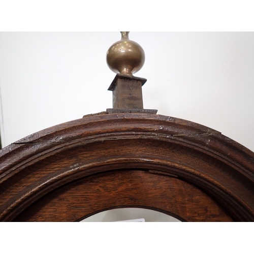 637 - A late 18th Century oak Longcase Clock with arched dial by Paxton 7ft 5in H