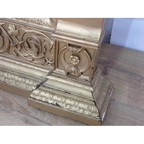 668 - A gilt framed Wall Mirror with mermaids and urn surmount 4ft 6in H x 3ft 2in W