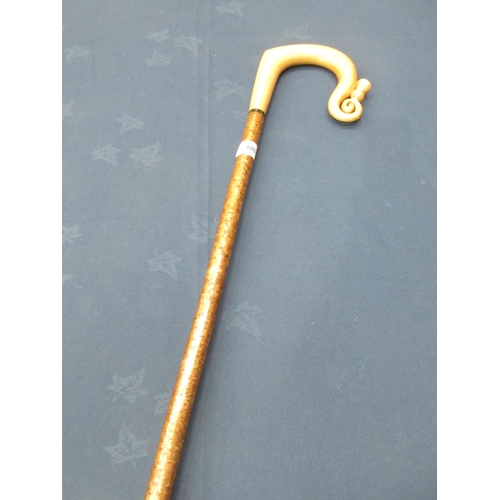 680 - A Shepherd's Crook with thistle carving